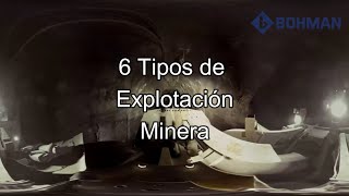 Minería 6 Tipos de Explotación Minera  BOHMAN [upl. by Della]