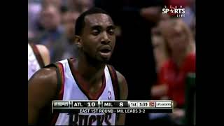 NBA PLAYOFFS 2010  Milwaukee Bucks vs Atlanta Hawks 1er Tiempo Partido 6 [upl. by Nida]