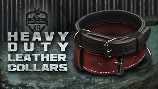 Heavy Duty Leather Dog Collars [upl. by Dnama]