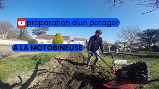 préparation dun potager a la motobineuse [upl. by Ingra]