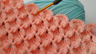 Attention Dont Miss The Simplest Crochet Wool Baby Blanket Designer  Blanket Crochet Tutorial [upl. by Annawot]