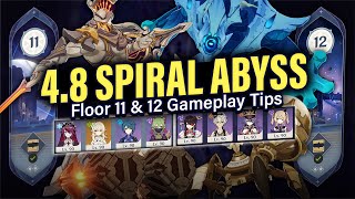 How to BEAT 48 SPIRAL ABYSS Floor 11 amp 12 Guide amp Tips w 4Star Teams  Genshin Impact 48 [upl. by Reffotsirhc]