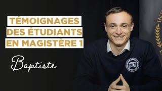 TÉMOIGNAGES DES ÉTUDIANTS EN MAGISTÈRE 1  Baptiste [upl. by Neehsar]