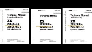 Hitachi ZX225USLC6 ZX225USRLC6 Technical and Workshop Manual [upl. by Teak]