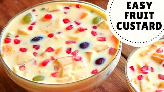 Fruit Custard Recipe  Healthy Dessert Recipe  How to Make Fruit Custard Hindi [upl. by Eiznekam913]