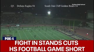 DeSoto vs South Oak Cliff game called early due to fight [upl. by Arbma]