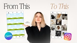 How to Plan Your Instagram Feed on Canva  FREE Template [upl. by Thevenot]