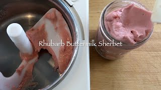 Rhubarb Buttermilk Sherbet [upl. by Ffej871]