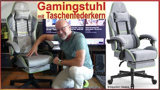 TOP Gamerstuhl  Montage Funktionen amp Test  Günstiger Bürostuhl amp ergonomischer Gamingstuhl 2024 [upl. by Assiruam]