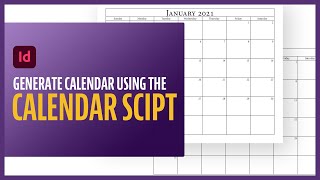 How To Generate Calendar in InDesign Using the Calendar ScriptWizard Very Easy [upl. by Roye]