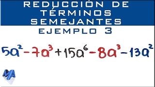 Reducción de términos semejantes  Ejemplo 3 [upl. by Deery]