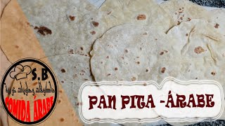 Pan pita receta facil y rapida 100 exitosa con el sabor original Comida árabe [upl. by Mandell]