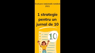 1 truc pentru o fila de jurnal de 10 Pregatire pentru evaluare nationala 2021 romana [upl. by Canon]