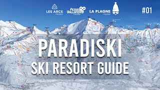 Paradiski Ski Guide Skiing from La Plagne to Les Arcs in the morning [upl. by Hartley493]