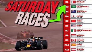 SATURDAY RACES  The 2024 F1 Race Calendar [upl. by Bremen]