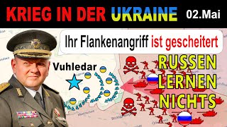 02MAI Epischer Reinfall Russischer Flankenangriff auf Vuhledar implodiert  UkraineKrieg [upl. by Nichani]