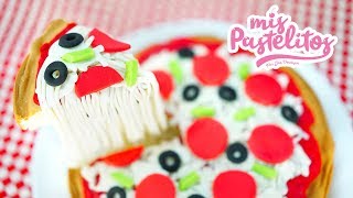 PASTEL DE PIZZA ANTIGRAVEDAD  MIS PASTELITOS [upl. by Sucramat316]