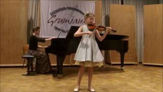 International Grumiaux Violin Competition 2017 Sandra Hager  J H Ficco  Allegro [upl. by Riabuz]