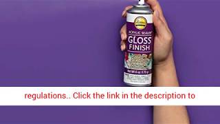 Spray Gloss Finish 6oz Acrylic Sealer  different spray sealers tested outside with acrylic paint [upl. by Goldenberg845]