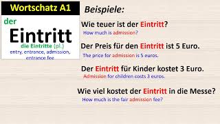 Wortschatz A1 Eintritt [upl. by Egas176]