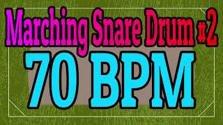 70 BPM Marching Snare Drum Rock 2  44 Drum Track  Metronome  Drum Beat [upl. by Aerdnat195]