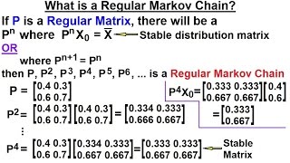 Prob amp Stats  Markov Chains 10 of 38 Regular Markov Chain [upl. by Nedloh]