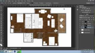 Adobe Photoshop  Rendering a Floor Plan  Part 3  Floors and Pattern  Brooke Godfrey [upl. by Aihcela537]