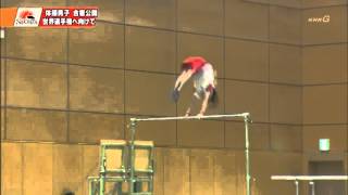 Kohei Uchimura  2013 HB  Quadruple Double Layout Dismount [upl. by Toiboid]