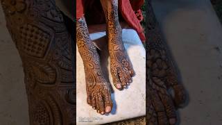 bridal foot mehandi design ✨❤️leg design henna shortvideo bridal mehandi shorts [upl. by Biddie]