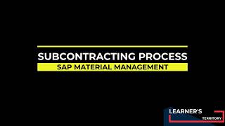 Subcontracting Process in SAP MM with Accounting Entries  SAP MM Course [upl. by Jung]