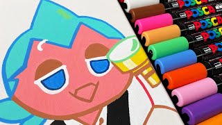 Drawing Cookie Run Kingdom Sorbet Shark Cookie with Posca Markers shorts [upl. by Randee]