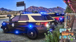 GTA 5 mod Highway Patrol FHP GTA 5 Lspdfr Mod 4K [upl. by Atnod]