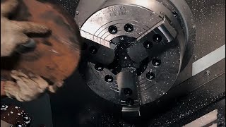 Machining a round plate cncmachine machine [upl. by Akehsar]