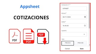 PASO A PASO  Crea tu app de COTIZACIONES con AppSheet GRATIS [upl. by Mahda]