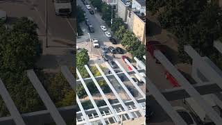 Insane Traffic Congestion in Liberty Village Toronto  Aerial View  Tues Jul 23  6pm [upl. by Nilerual]