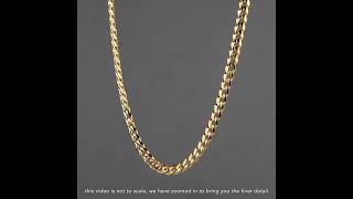 9ct Yellow Gold Solid Italian Made Tight Link Curb Chain  38mm [upl. by Aliakam387]