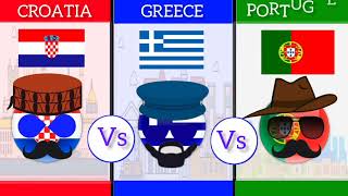 CROATIA VS GREECE VS PORTUGAL COUNTRY COMPARISON 2024 [upl. by Yrtnej]