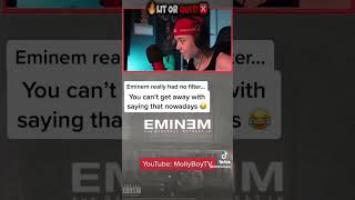 Eminem had no filter… eminem reaction triggered [upl. by Anuahsar]