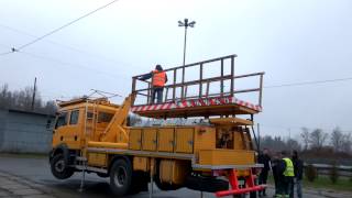 MAN podest roboczy platforma robocza work platform pojazd trakcyjny road rail truck [upl. by Aidua]