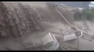 Apocalypse in Switzerland today Terrible Hailstorm and flash floods in wolhusen [upl. by Eerrahs400]