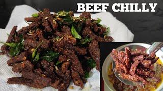 Beef chilli recipe in malayalam BDF recipe ടേസ്റ്റി ബീഫ് ചില്ലി Tasty beef chillyHAMDUS KITCHEN [upl. by Nomyar]