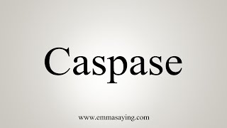 How To Say Caspase [upl. by Kelda]