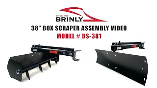 How to Assemble the Brinly 38quot and 42quot Box Scraper Models BS381BH amp BS42BH [upl. by Nahgen916]