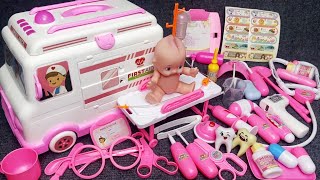 Cute Pink Ambulance Car Doctor Set Satisfying with Unboxing Compilation Toys ASMR Review Toys [upl. by Jo-Anne436]