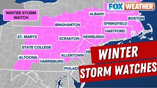 Winter Storm Watches Issued As Nor’easter Targets Northeast Could Bring Significant Snow [upl. by Eetsud]