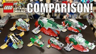 LEGO Star Wars Slave 1 Comparison  7144 7153 6209 8097 75060 75243 [upl. by Namia674]