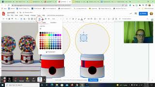 Thiebaud Inspired Google Drawing Gumball Machine [upl. by Esinal376]