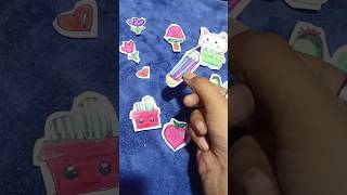 making a sticker use a paper💟viralvideo craft [upl. by Ainer]