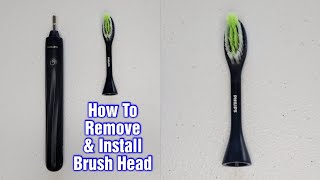 Philips One Battery Toothbrush By Sonicare – How To Remove amp Install Brush Head [upl. by Bran]