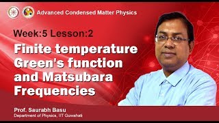 Finite temperature Greens function Matsubara frequencies [upl. by Charlotta]